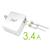 CARREGADOR C/ 2 SAIDAS USB TOMADA PADRAO ANTIGO I-CHARGER MINI BRANCO (6PCZ-009R0002A) carregador pqi